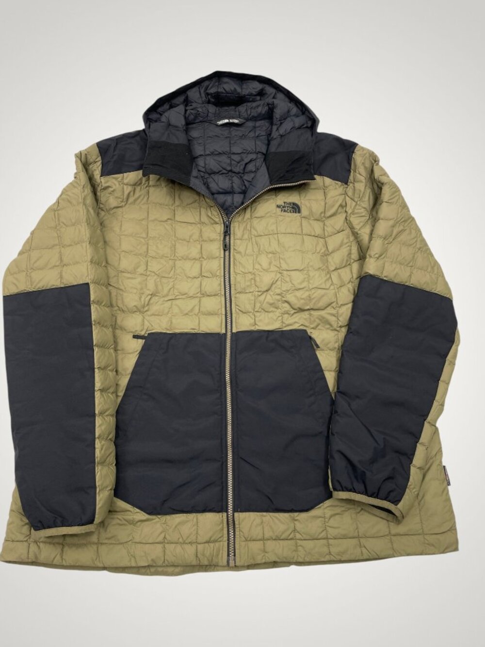 THE NORTH FACE ThermoBall Eco Quilted Puffer Jacket Hooded Coat Olive Men’s XXL - Picture 2 of 14
